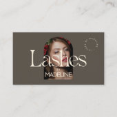 Text von Chic Lashes Elfenbein/Braun Visitenkarte (Vorderseite)