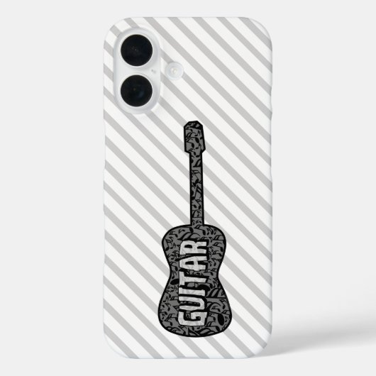 Text von Gitarren-Musiknoten Case-Mate iPhone Hülle (Rückseite)