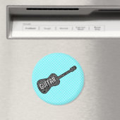 Text von Gitarren-Musiknoten Magnet (In Situ (Geschirrspüler))