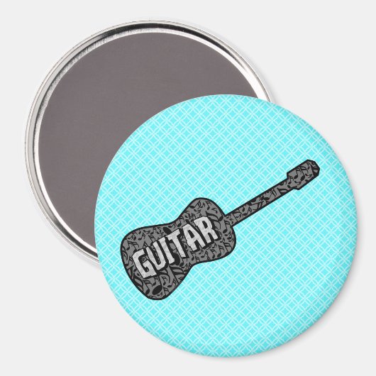 Text von Gitarren-Musiknoten Magnet (Vorderseite/Rückseite)