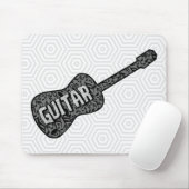 Text von Gitarren-Musiknoten Mousepad (Mit Mouse)