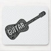 Text von Gitarren-Musiknoten Mousepad (Vorne)