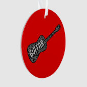 Text von Gitarren-Musiknoten Ornament (Vorderseite)