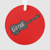 Text von Gitarren-Musiknoten Ornament (Rückseite)