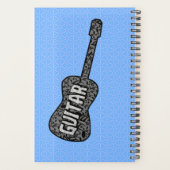 Text von Gitarren-Musiknoten Planer (Rückseite)