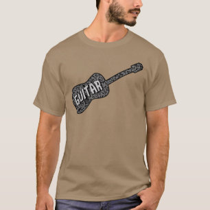Text von Gitarren-Musiknoten T-Shirt