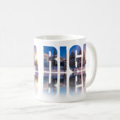 Text von Riga, Lettland Kaffeetasse (VorderseiteRechts)