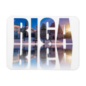 Text von Riga, Lettland Magnet (Horizontal)