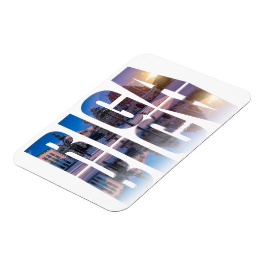 Text von Riga, Lettland Magnet (Linke Seite)