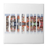 Text von Tallinn aus der Altstadt Fliese (Vorderseite)