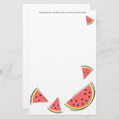 Text von Wassermelonen Briefpapier (Vorne/Hinten)