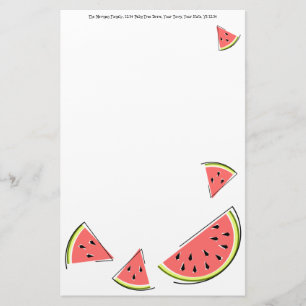 Text von Wassermelonen Briefpapier