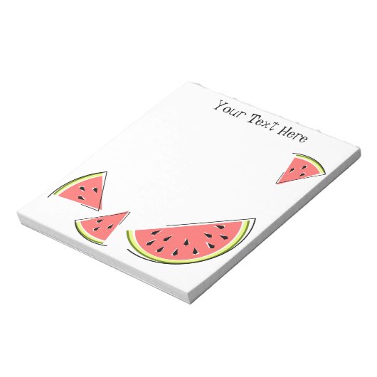 Text von Wassermelonen Notizblock (Rotiert)