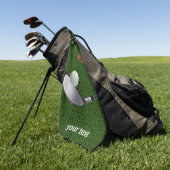 TEXT VORDER mit Ball, Golf-Kopf und Gras Golfhandtuch (Gras)