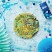 Text Wattle & Gum Blätter Aussie Small 7" hinzufüg Pappteller (Party)