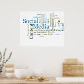 Text zu sozialen Medien Poster (Küche)