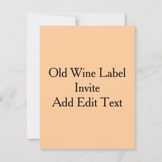Text zum Bearbeiten alter Ingwer-Weinetiketten Einladung (Rückseite)