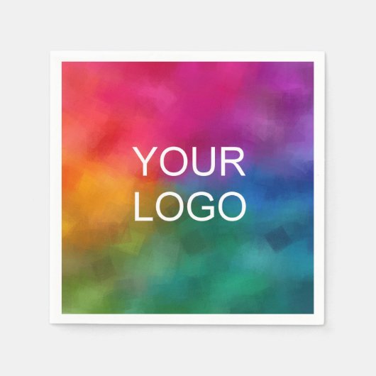 Text zum Firmenlogo hier Vorlage Personalisiert Serviette (Vorderseite)