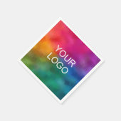 Text zum Firmenlogo hier Vorlage Personalisiert Serviette (Ecke)