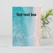 Text zur Beach-Aufforderung Einladung (Stehend Vorderseite)