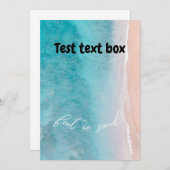 Text zur Beach-Aufforderung Einladung (Vorne/Hinten)