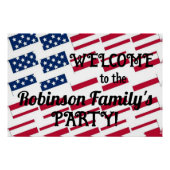 Text zur Kalligraphie der US-amerikanischen Flag T Poster (Vorderseite)