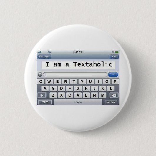 Textaholic Button (Vorderseite)