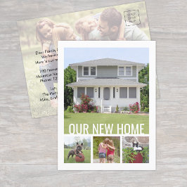 Textänderung der Adresse 5 FotoCollage Bewegend Ankündigungspostkarte