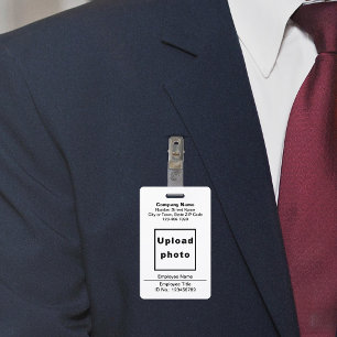 Textbasierend mit Mitarbeiterfoto weiße Ausweiskar Ausweis