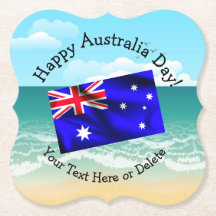 Textbearbeitung passend zur Australia Day Flag Bea