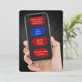 Textblasen für die Geburtstagspartmeldung Einladung (Stehend Vorderseite)