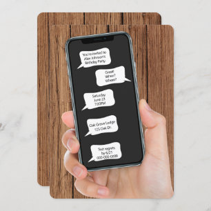 Textblasen für Geburtstagsparty Einladung