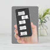 Textblasen für Geburtstagsparty Einladung (Stehend Vorderseite)