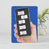 Textblasen für Geburtstagsparty Einladung (Stehend Vorderseite)