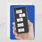 Textblasen für Geburtstagsparty Einladung (Vorderseite)