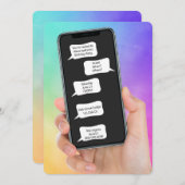 Textblasen für Geburtstagsparty Einladung (Vorne/Hinten)