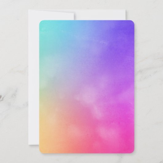 Textblasen für Geburtstagsparty Einladung (Rückseite)