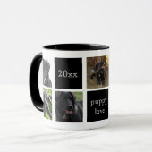 Textblöcke für die Fotocollage im ersten Jahr Tasse (Vorderseite Links)