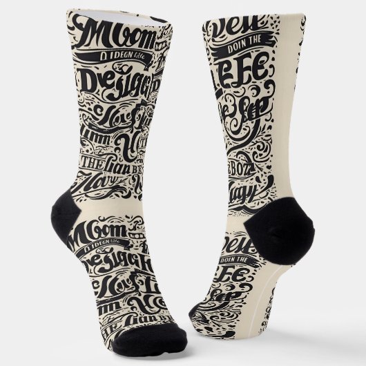 Textdesign / Coole Modesocken Socken (Gewinkelt)
