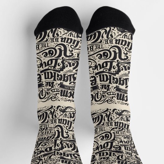 Textdesign / Coole Modesocken Socken (Oben)