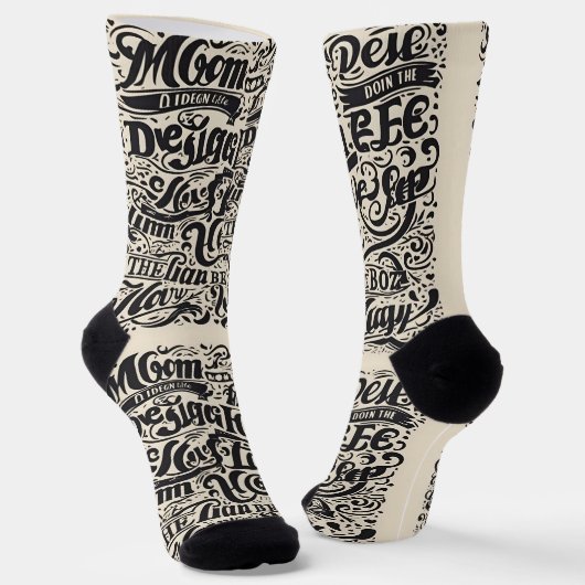 Textdesign / Coole Modesocken Socken (Gewinkelt)