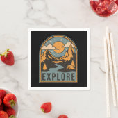 Textdesign erkunden serviette (Beispiel)