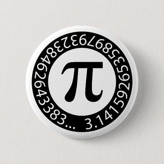TEXTDESIGN Pi Nummer Mathematisches Symbol Button (Vorderseite)
