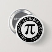TEXTDESIGN Pi Nummer Mathematisches Symbol Button (Vorne & Hinten)