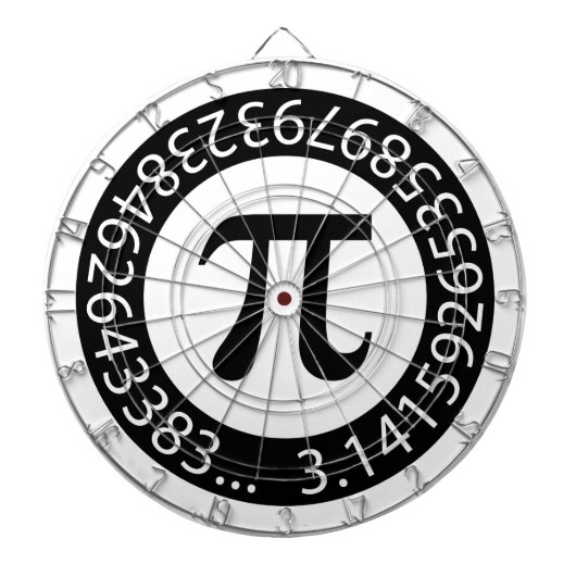 TEXTDESIGN Pi Nummer Mathematisches Symbol Dartscheibe (vorne)