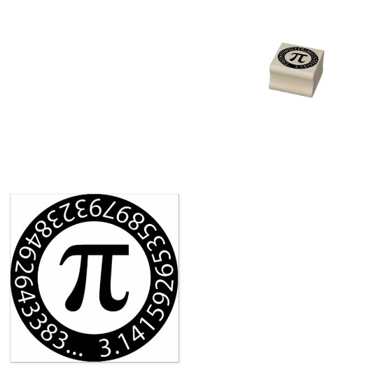 TEXTDESIGN Pi Nummer Mathematisches Symbol Gummistempel (Stempel)