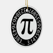 TEXTDESIGN Pi Nummer Mathematisches Symbol Keramik Ornament (Rechts)