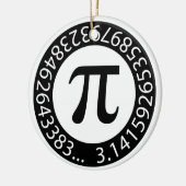 TEXTDESIGN Pi Nummer Mathematisches Symbol Keramik Ornament (Links)
