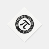 TEXTDESIGN Pi Nummer Mathematisches Symbol Serviette (Ecke)