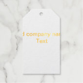 Textdetails des Firmennamens hinzufügen Minimal Geschenkanhänger (Vorderseite)